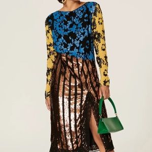 Rachel Come Rent the Runway Dancando sequin midi dress sz 10 $850